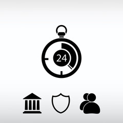 Obraz premium stopwatch icon, vector illustration. Flat design style