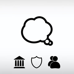 comic speech bubbles icon, vector illustration. Flat design styl