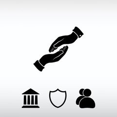 Help icon, vector illustration. Flat design style