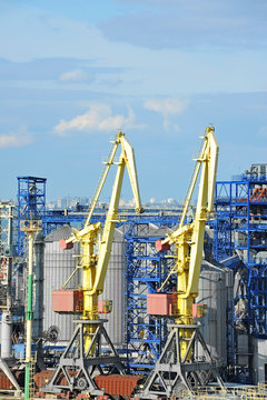 Cargo crane and grain dryer