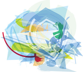 Abstract colorful composition