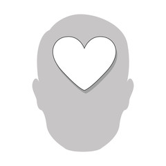 person heart brain icon, vector illustration design