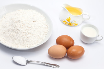 Ravioli Preparation : Ingredients to prepare pasta dough
