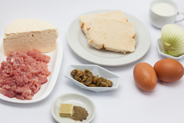 Ravioli Preparation : Ingredients to prepare ravioli stuffing