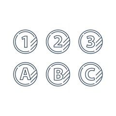 Grade mark line icons, upgrade class, fast services concept