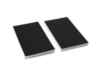 Blank paper cards for branding on white background