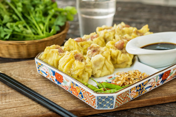 fresh Chinsese steamed dumplings