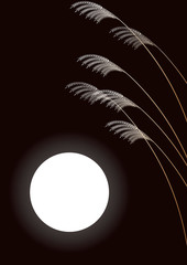 薄と月　日本の風景