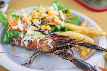 Grilled giant River Prawn,