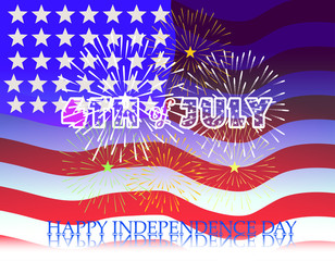 Fireworks background for USA Independence Day. Fourth of July celebrate