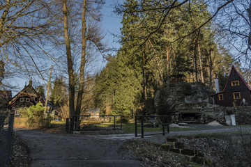 Rynartice area in spring sunny day