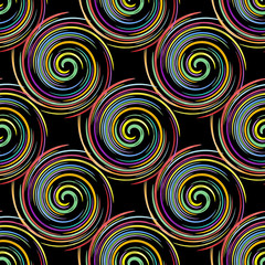 Fototapeta na wymiar An abstract bitmap seamless repeating pattern on a black background