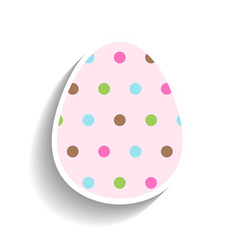 Easter egg, colored flat icon for holiday isolated on white background. Vector illustration for design