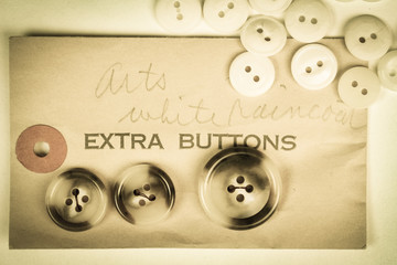 Extra Buttons for Arts White Coat Vintage Buttons from a by gone era