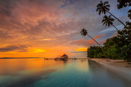 Golden Hour At Ora Beach, Indonesia