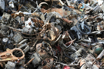 Scrap metal in junkyard