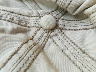 button on the fabric textile.