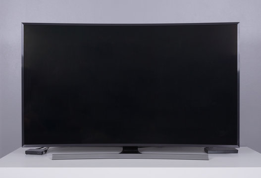LED TV on stand