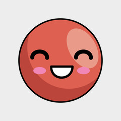 cute face kawaii style vector illustration design