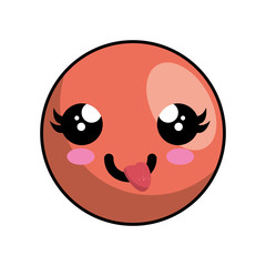 cute face kawaii style vector illustration design