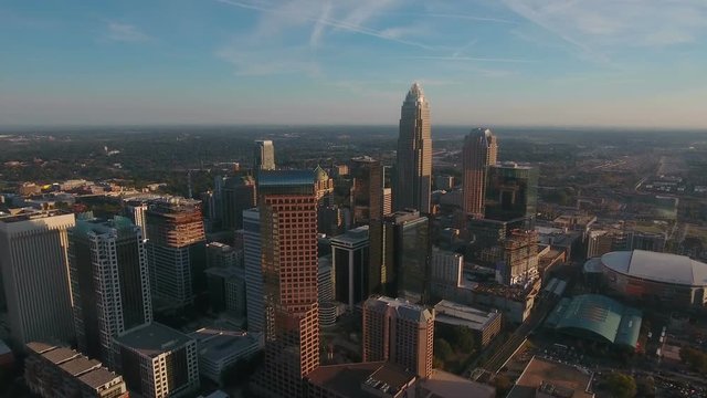 Aerial North Carolina Charlotte September 2016 4K