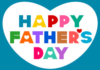 父の日のイラスト: ハートのロゴ