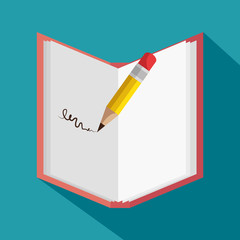 text book school icon vector illustration design