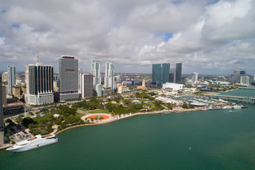 Fototapeta na wymiar Aerial image of Downtown Miami Florida USA