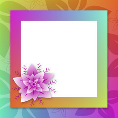 Holiday  frame with flowers