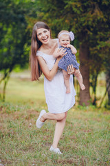 Naklejka premium mum and daughter 