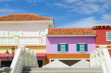 colorful wall in Italy style