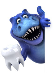 Fun dinosaur - 3D Illustration © Julien Tromeur