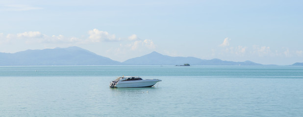 Luxury yatch in beautiful ocean