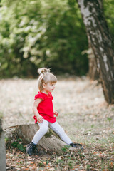 Fototapeta premium Little beautiful girl