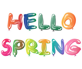 Bright springcard template Hello Spring