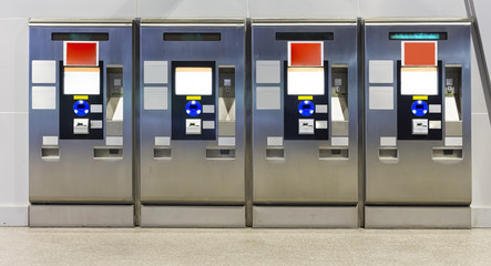 the automatic train ticket vendor machines stand alone