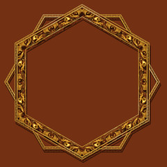 frame gold color with shadow