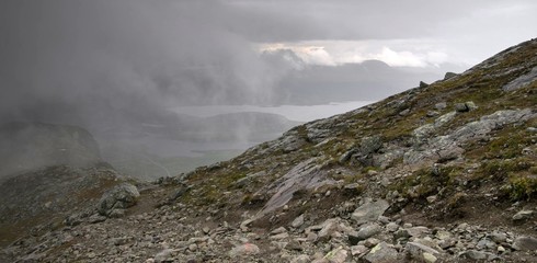Mountain nature landscape in Morway summer