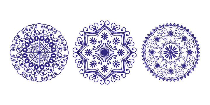Henna tattoo mehndi flower template doodle ornamental lace decorative element and indian design pattern paisley arabesque mhendi embellishment vector.
