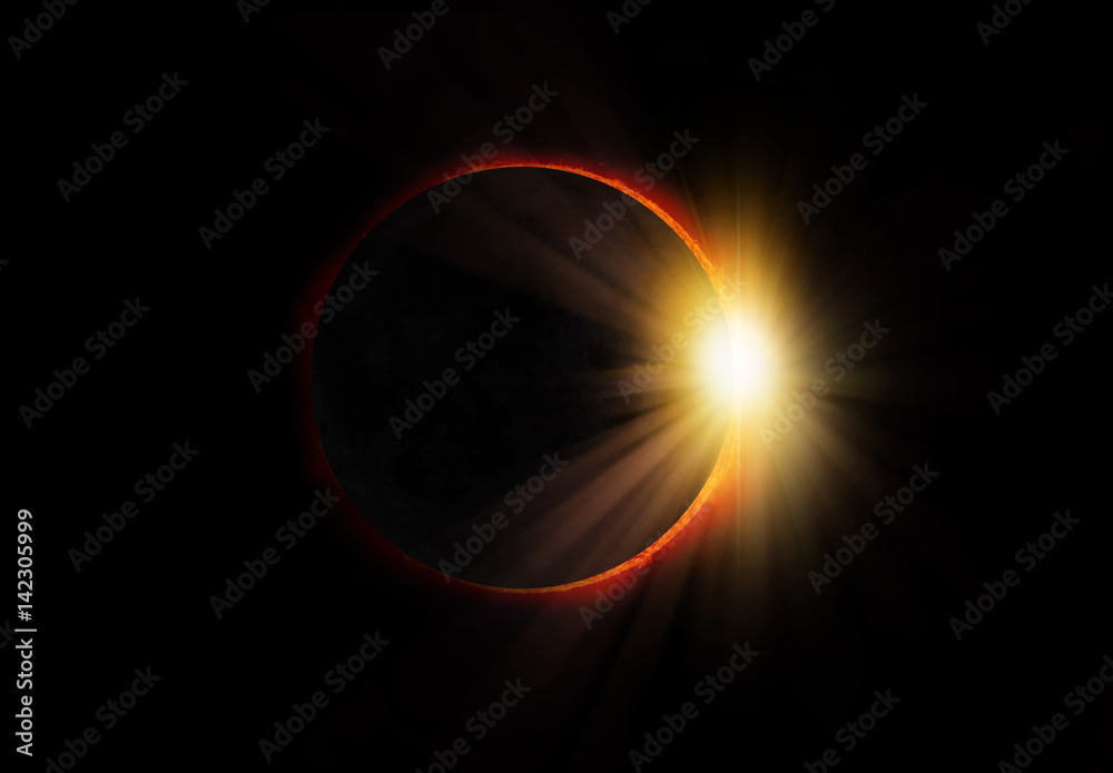 Aufkleber solar eclipse 