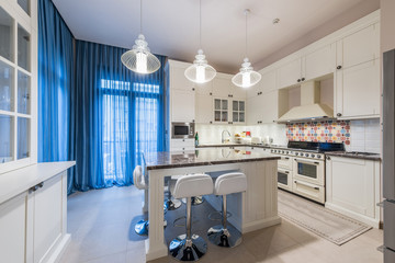 Interior of a luxury kitchen in new apartment