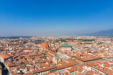 Fototapeta na wymiar Aerial view of Florence historic centre, Italy
