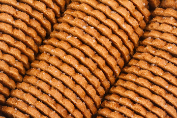 closeup of biscuits brown texture