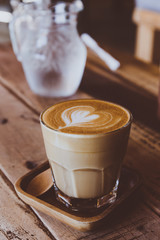 Cappuccino or latte coffee.
