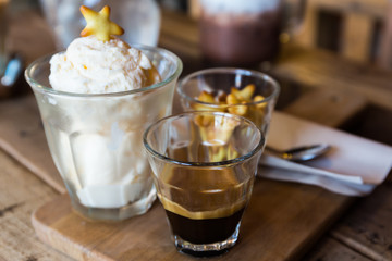 Coffee Affogato, Espresso coffee.