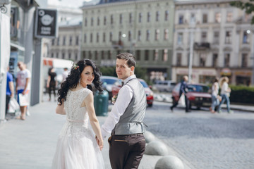 Naklejka premium Royal wedding in the old town