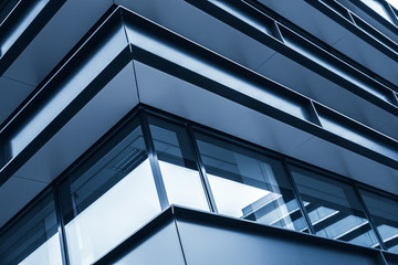 Corner of modern building facade, abstract