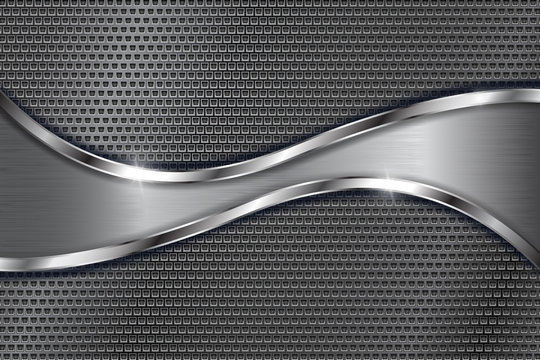 Metal Background With Chrome Wave