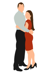 guy and girl hugging