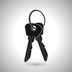 Keys. Black icon
